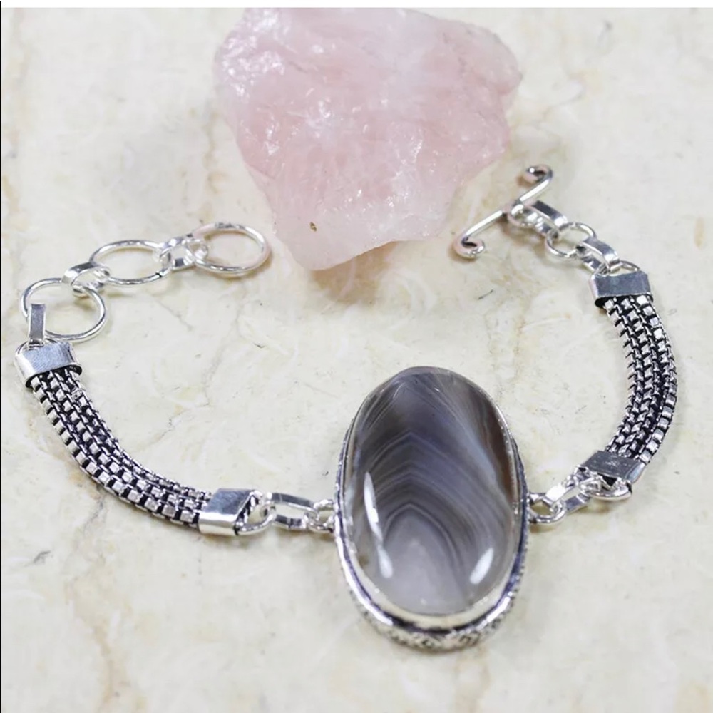 Botswana Agate .925 Bracelet